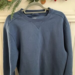L.L. Bean Men's Sunwashed Blue Crewneck Sweatshirt